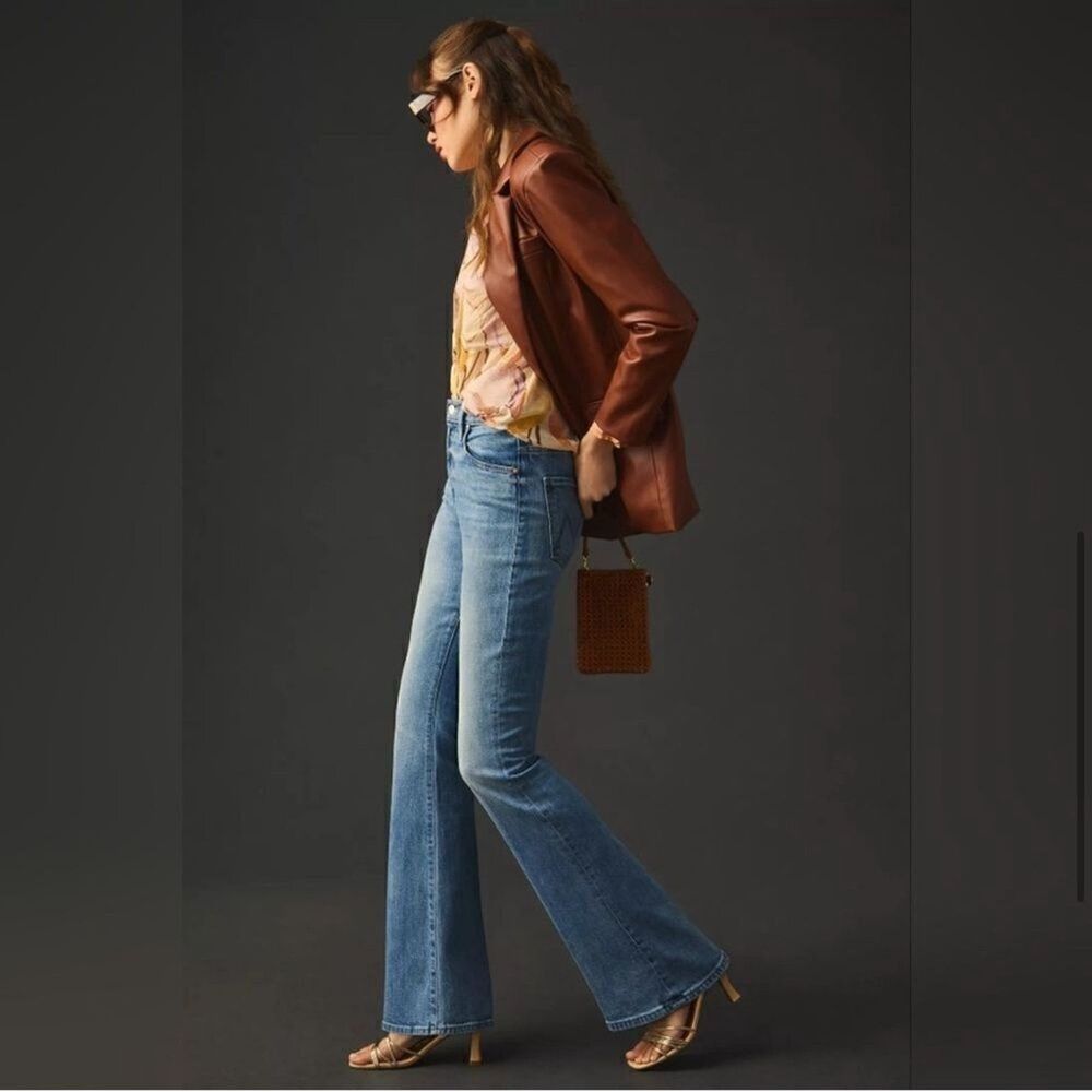 Mother Superior Women’s high waisted weekender sleeve heels Flared Jeans size 32